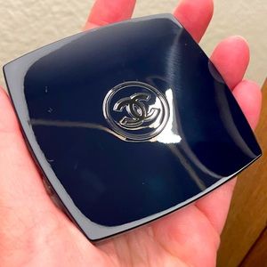 Chanel navy blue compact mirror